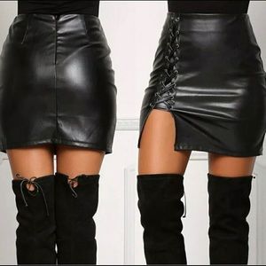 Faux Leather Skirt